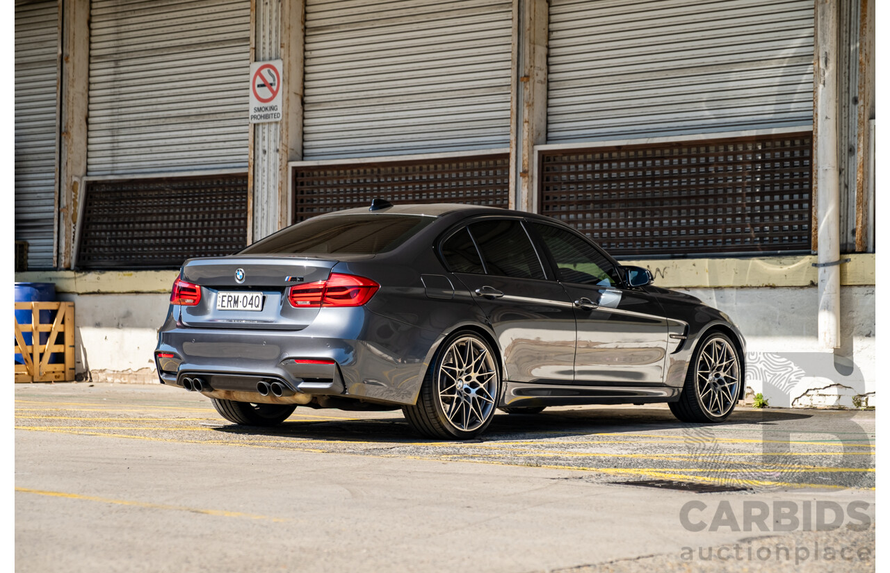 5/2017 BMW M3 Competition F80 LCI 4d Sedan Metallic Grey Twin Turbo 3.0L