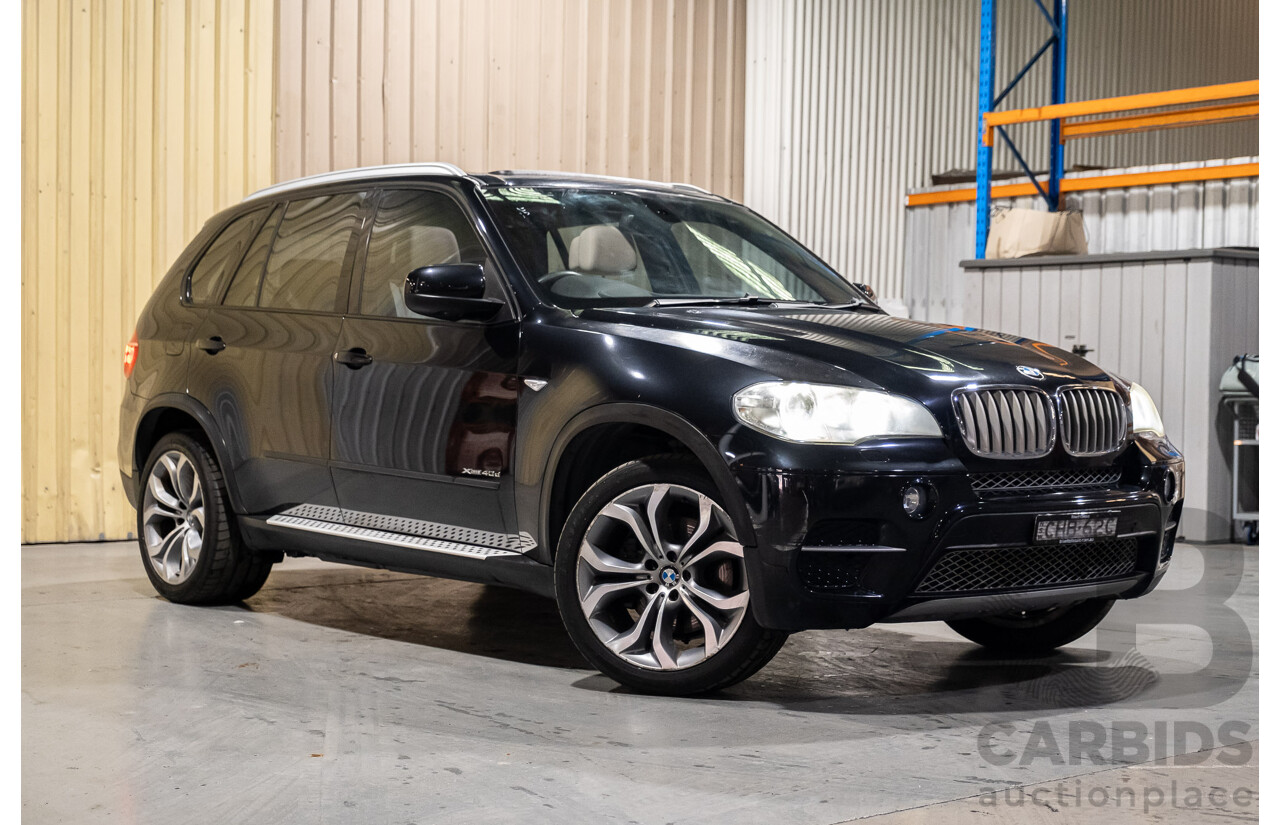 01/2012 BMW X5 Xdrive 40d Sport (4x4) E70 MY10 4d Wagon Metallic Black Turbo Diesel 3.0L