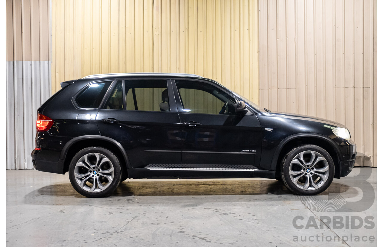 01/2012 BMW X5 Xdrive 40d Sport (4x4) E70 MY10 4d Wagon Metallic Black Turbo Diesel 3.0L