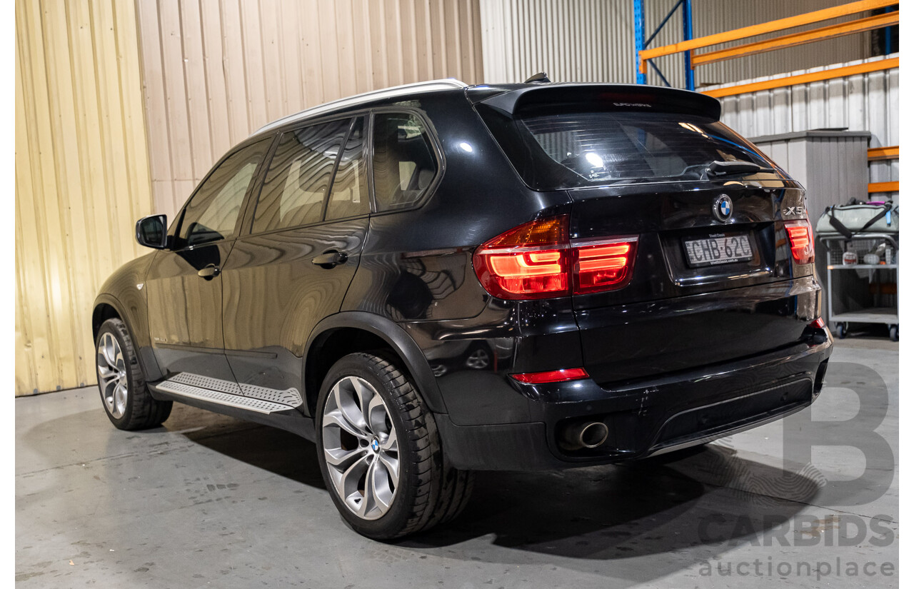 01/2012 BMW X5 Xdrive 40d Sport (4x4) E70 MY10 4d Wagon Metallic Black Turbo Diesel 3.0L