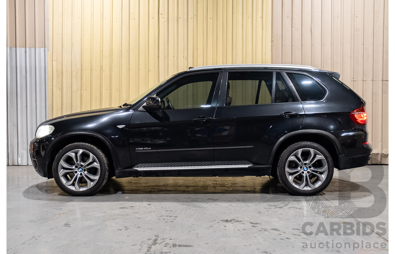 01/2012 BMW X5 Xdrive 40d Sport (4x4) E70 MY10 4d Wagon Metallic Black Turbo Diesel 3.0L