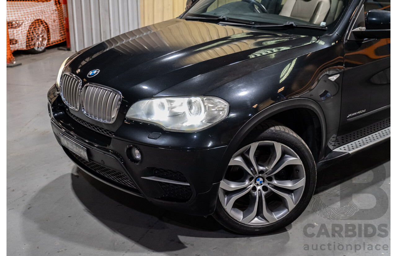 01/2012 BMW X5 Xdrive 40d Sport (4x4) E70 MY10 4d Wagon Metallic Black Turbo Diesel 3.0L