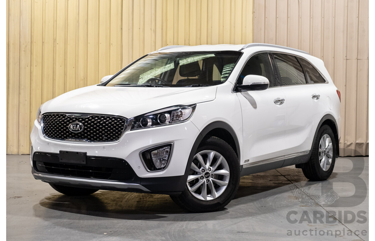9/2015 Kia Sorento Si (4x4) UM MY16 4d Wagon White Turbo Diesel 2.2L - 7 Seater