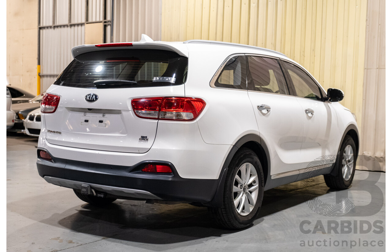9/2015 Kia Sorento Si (4x4) UM MY16 4d Wagon White Turbo Diesel 2.2L - 7 Seater