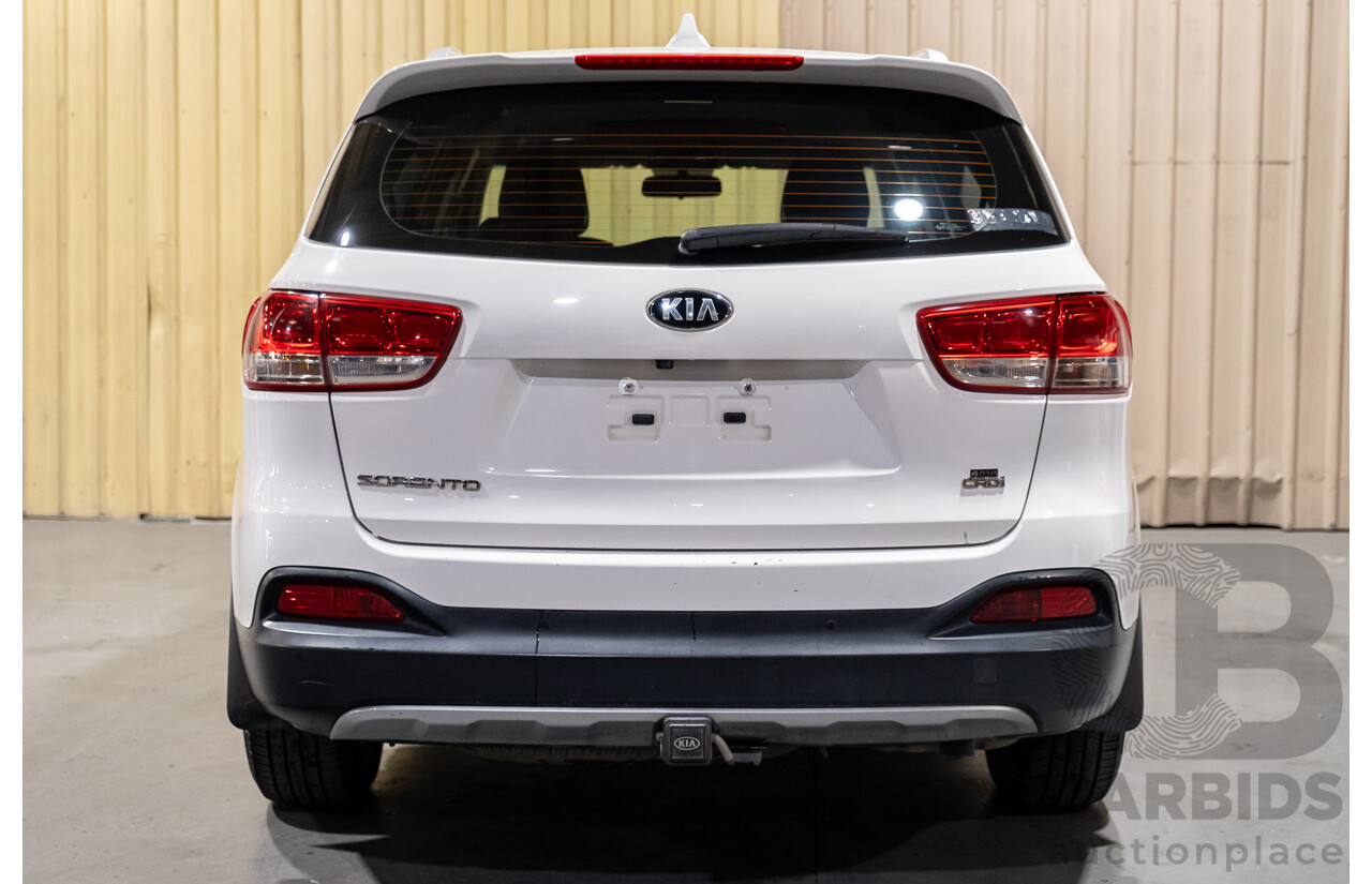 9/2015 Kia Sorento Si (4x4) UM MY16 4d Wagon White Turbo Diesel 2.2L - 7 Seater