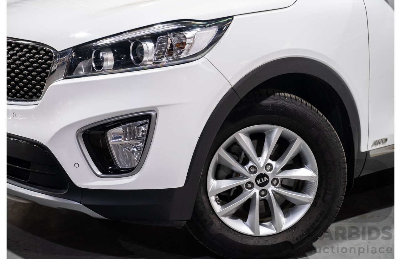 9/2015 Kia Sorento Si (4x4) UM MY16 4d Wagon White Turbo Diesel 2.2L - 7 Seater