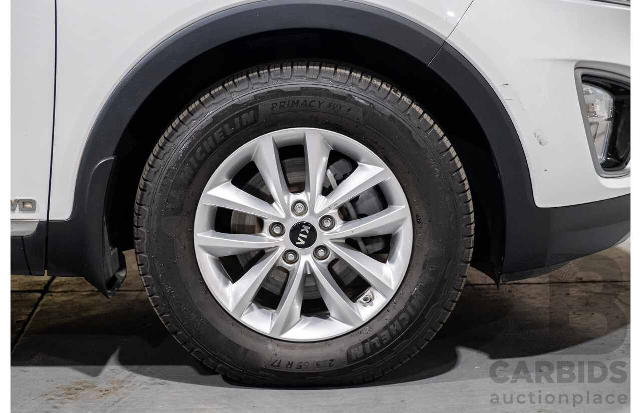 9/2015 Kia Sorento Si (4x4) UM MY16 4d Wagon White Turbo Diesel 2.2L - 7 Seater