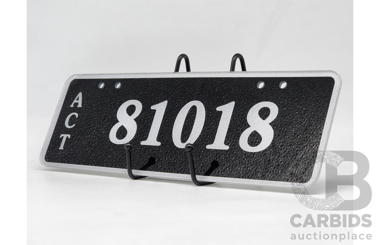 ACT 5-  Digit Numerical Number Plate - 81018