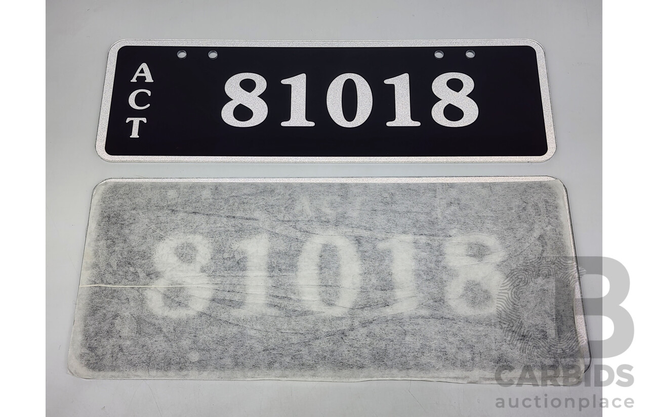 ACT 5-  Digit Numerical Number Plate - 81018