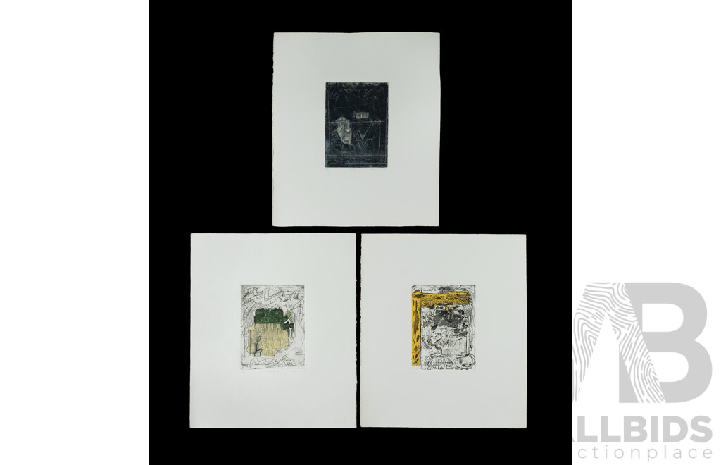 David Marsden (born 1949), x PAG II, III, IV, 1978, Colour Etching, ed. of 10, 70 x 60cm each (sheet) (3)