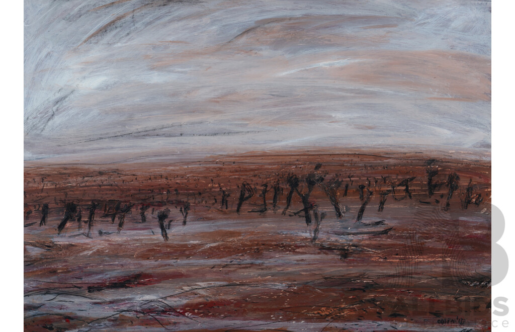Tony Costa (born 1955), Landscape, Kalgoorlie, Oil, 53 x 73.5cm (Image) 79 x 100cm (frame)