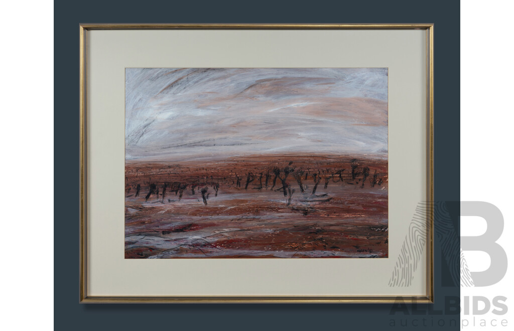 Tony Costa (born 1955), Landscape, Kalgoorlie, Oil, 53 x 73.5cm (Image) 79 x 100cm (frame)