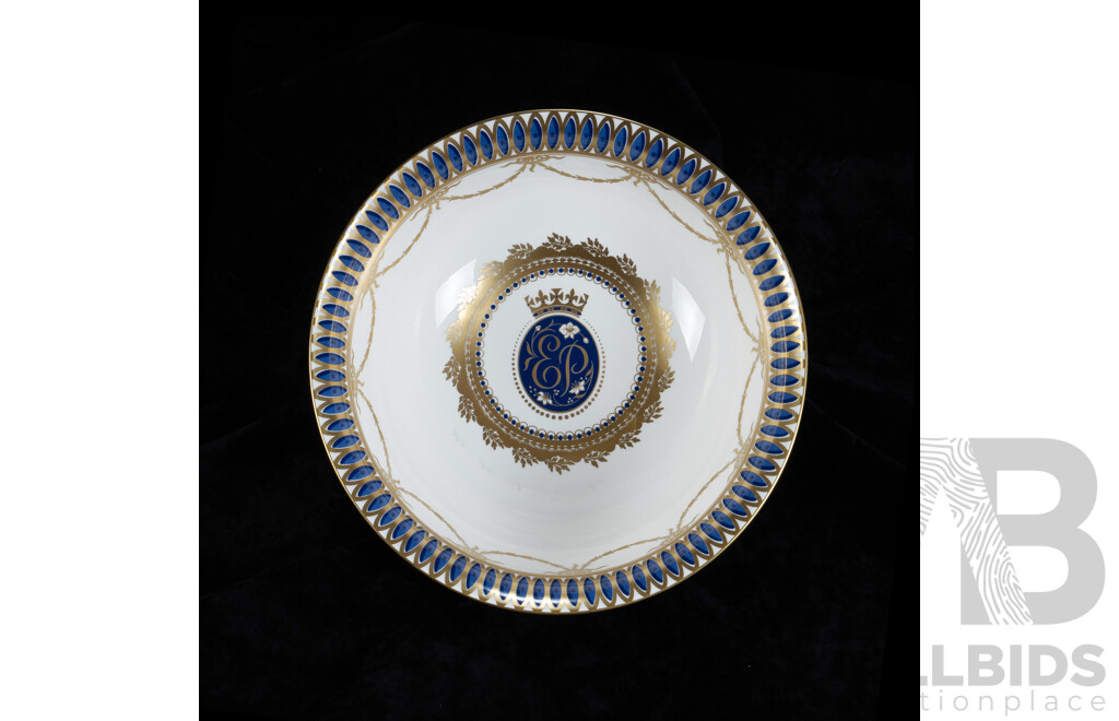Royal Collection Trust Celebration Bowl. Commemorating the 65th Wedding Anniversary of Queen Elizabeth II and Prince Philip.