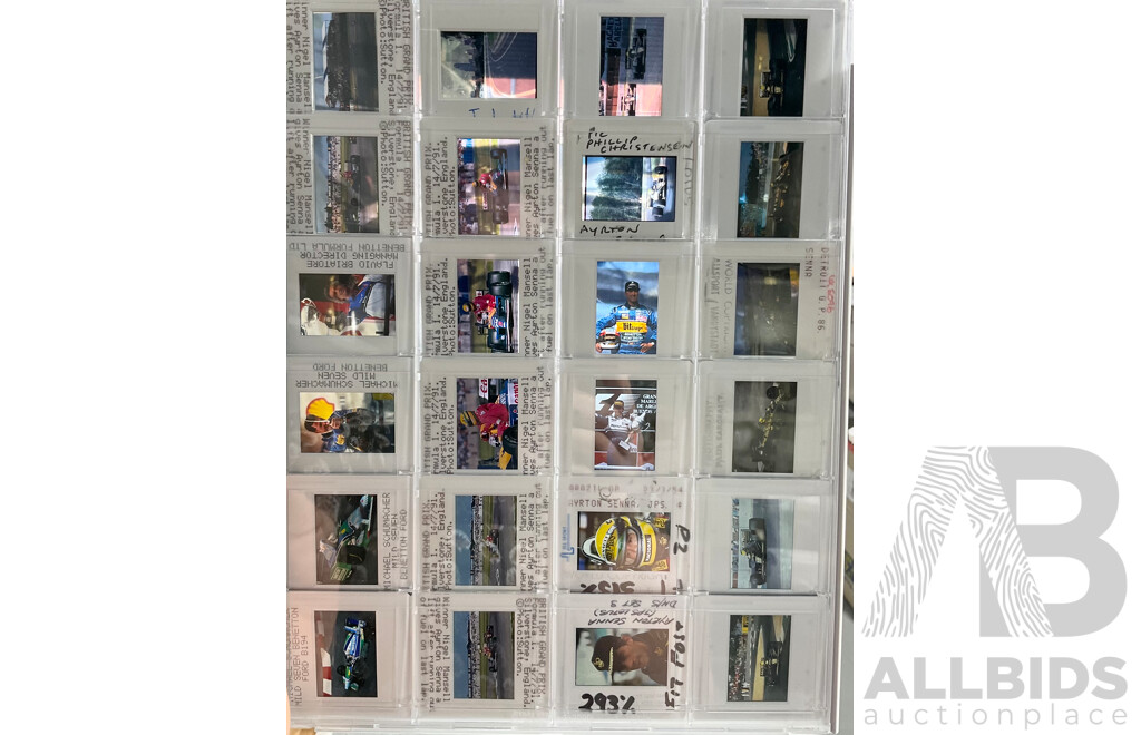 Collection of Photographic Slides Featuring Different Motosports Including the 1986 Australian Grand Prix