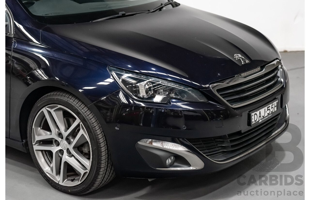 8/2015 Peugeot 308 Allure Premium BLUE HDI T9 5d Hatchback Metallic Blue Turbo Diesel 2.0L