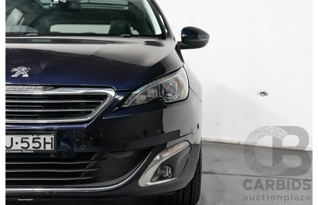 8/2015 Peugeot 308 Allure Premium BLUE HDI T9 5d Hatchback Metallic Blue Turbo Diesel 2.0L