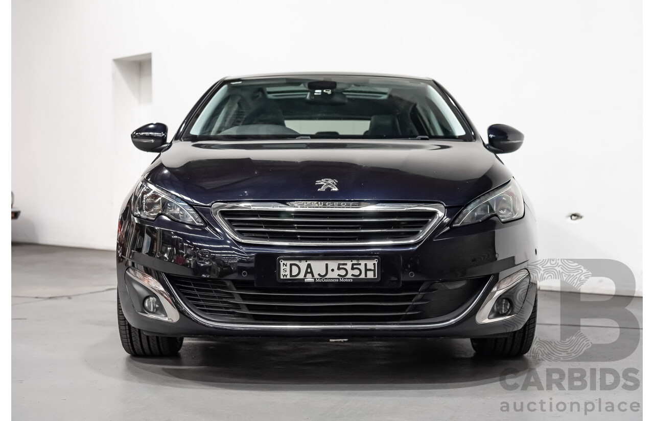 8/2015 Peugeot 308 Allure Premium BLUE HDI T9 5d Hatchback Metallic Blue Turbo Diesel 2.0L