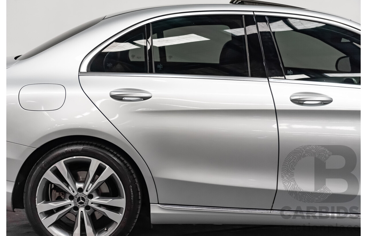 5/2017 Mercedes Benz C200 W205 MY16 4d Sedan Iridium Silver Metallic Turbo 2.0L