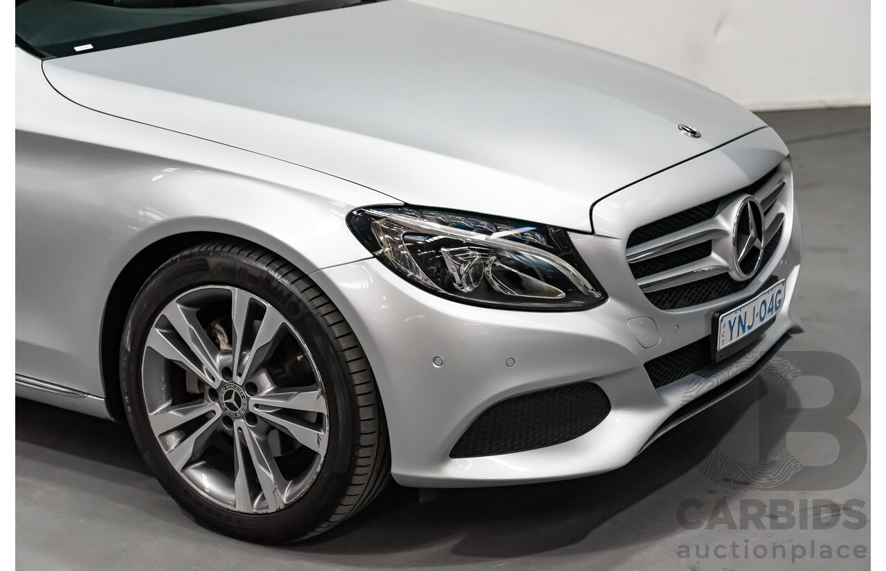 5/2017 Mercedes Benz C200 W205 MY16 4d Sedan Iridium Silver Metallic Turbo 2.0L