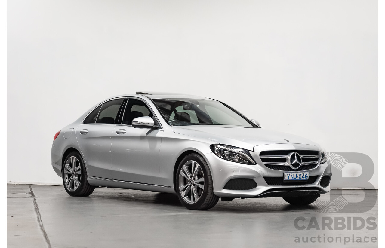 5/2017 Mercedes Benz C200 W205 MY16 4d Sedan Iridium Silver Metallic Turbo 2.0L