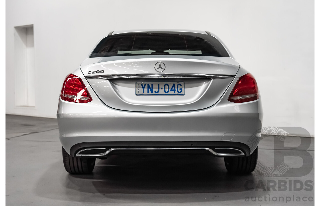 5/2017 Mercedes Benz C200 W205 MY16 4d Sedan Iridium Silver Metallic Turbo 2.0L