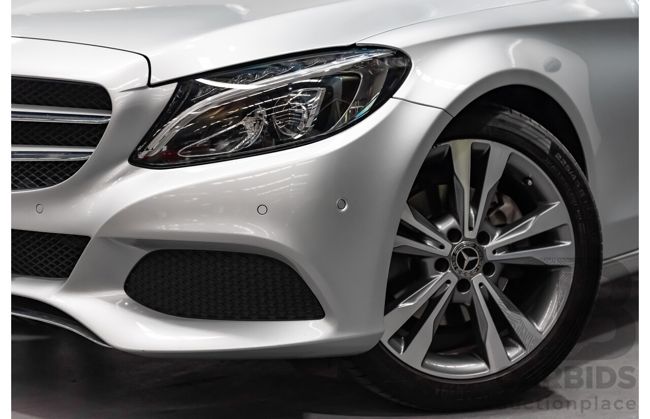 5/2017 Mercedes Benz C200 W205 MY16 4d Sedan Iridium Silver Metallic Turbo 2.0L