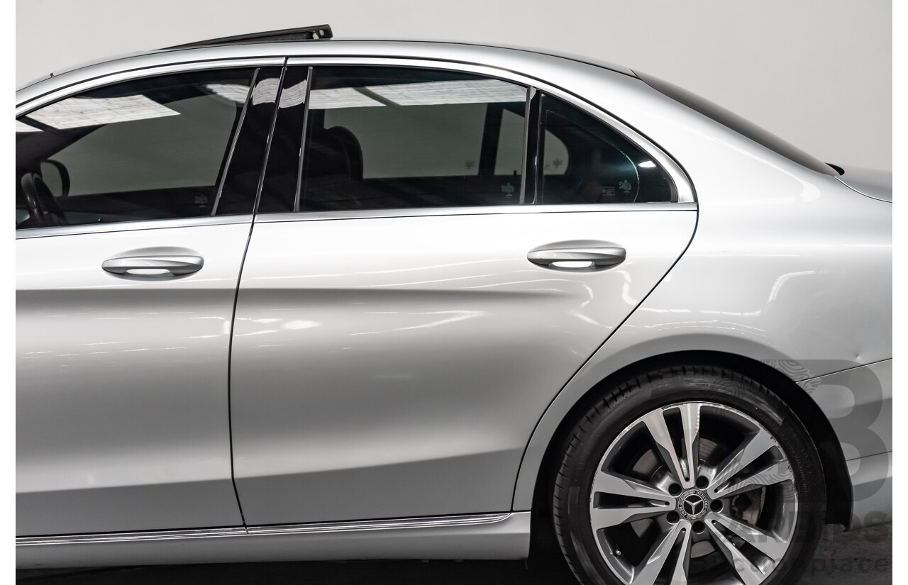 5/2017 Mercedes Benz C200 W205 MY16 4d Sedan Iridium Silver Metallic Turbo 2.0L