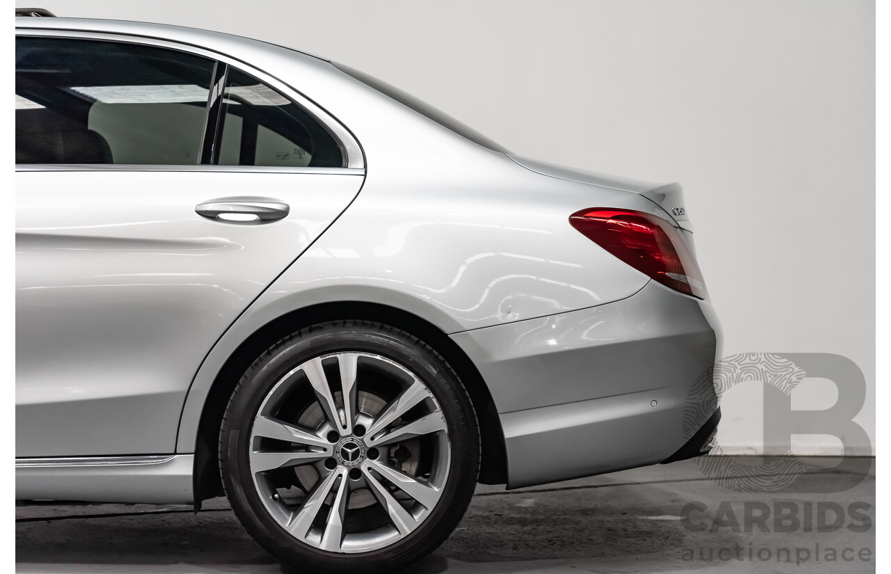 5/2017 Mercedes Benz C200 W205 MY16 4d Sedan Iridium Silver Metallic Turbo 2.0L