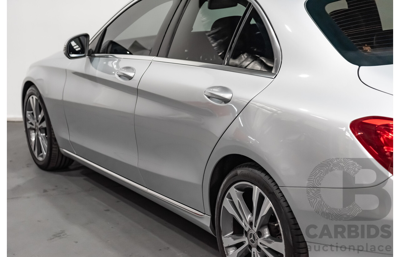 5/2017 Mercedes Benz C200 W205 MY16 4d Sedan Iridium Silver Metallic Turbo 2.0L