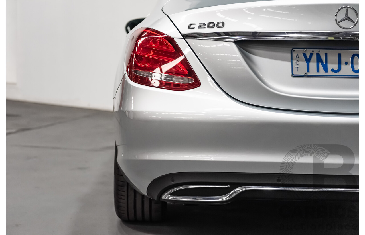 5/2017 Mercedes Benz C200 W205 MY16 4d Sedan Iridium Silver Metallic Turbo 2.0L