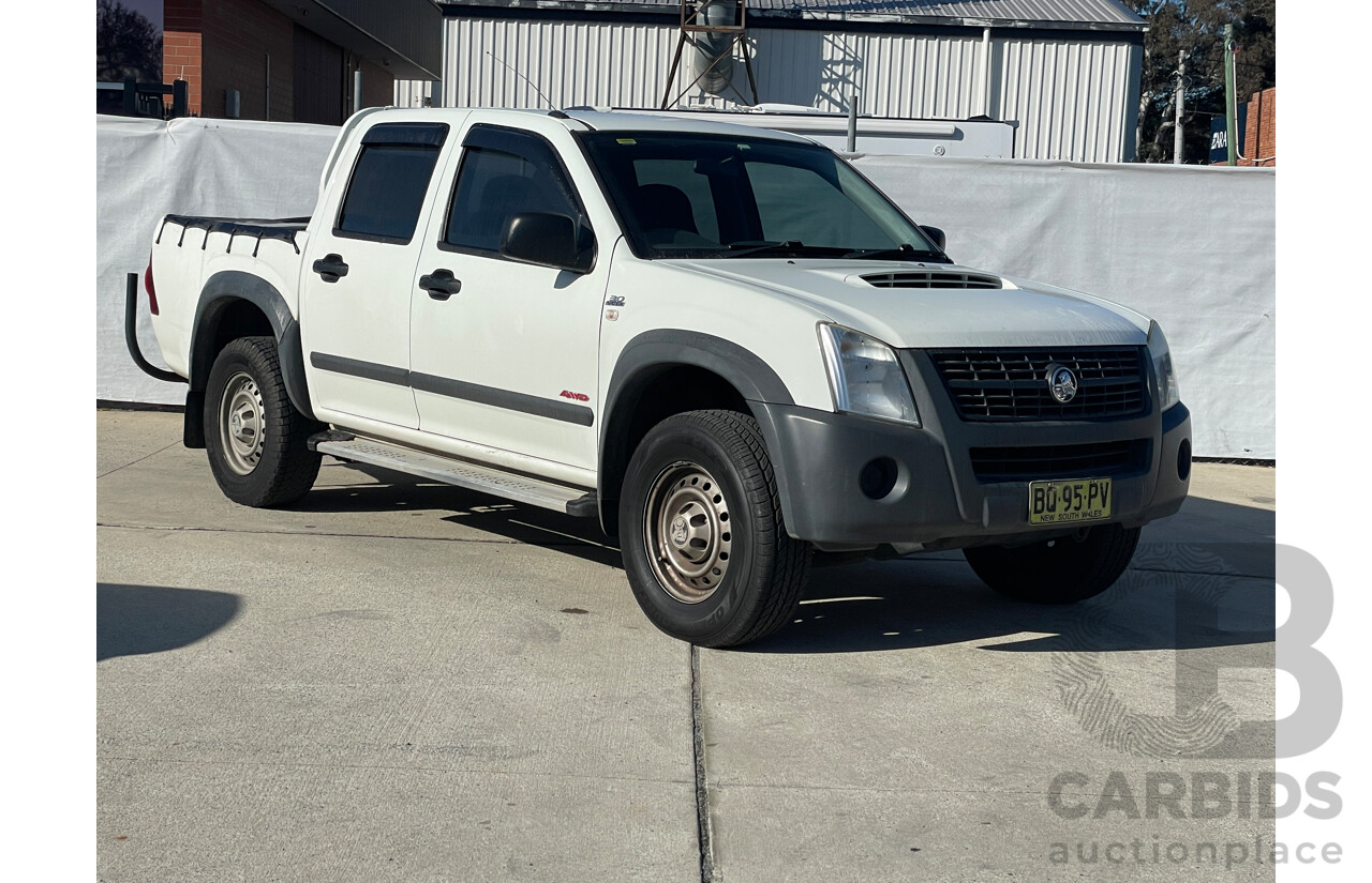 8/2007 Holden Rodeo LX (4x4) RA MY07 Crew Cab P/Up White 3.0L