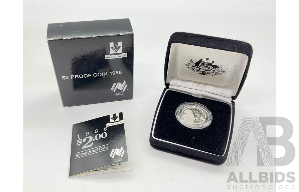 Australian RAM 1988 Two Dollar Silver Proof Coin .925