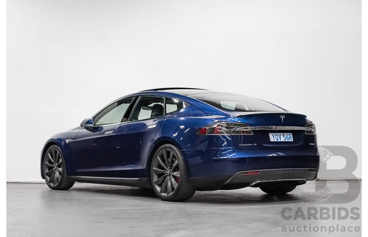 9/2015 Tesla Model S P85D (AWD) 4d Hatchback Deep Blue Metallic - Dedicated Electric with Insane Mode