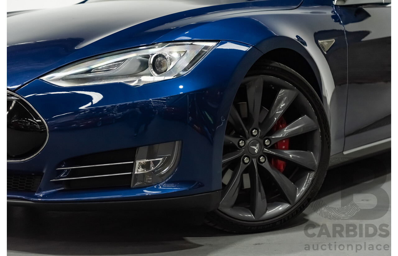 9/2015 Tesla Model S P85D (AWD) 4d Hatchback Deep Blue Metallic - Dedicated Electric with Insane Mode