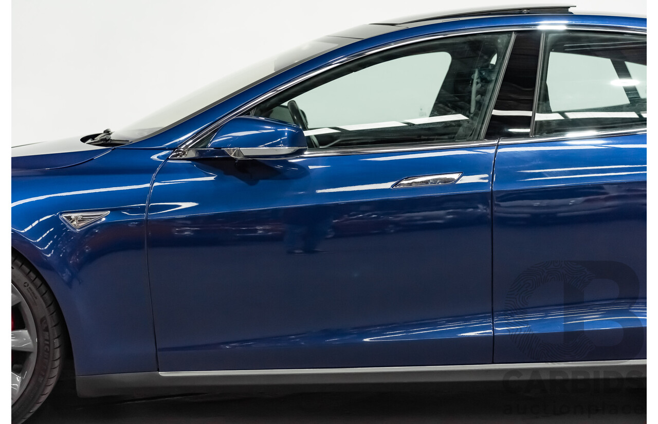 9/2015 Tesla Model S P85D (AWD) 4d Hatchback Deep Blue Metallic - Dedicated Electric with Insane Mode