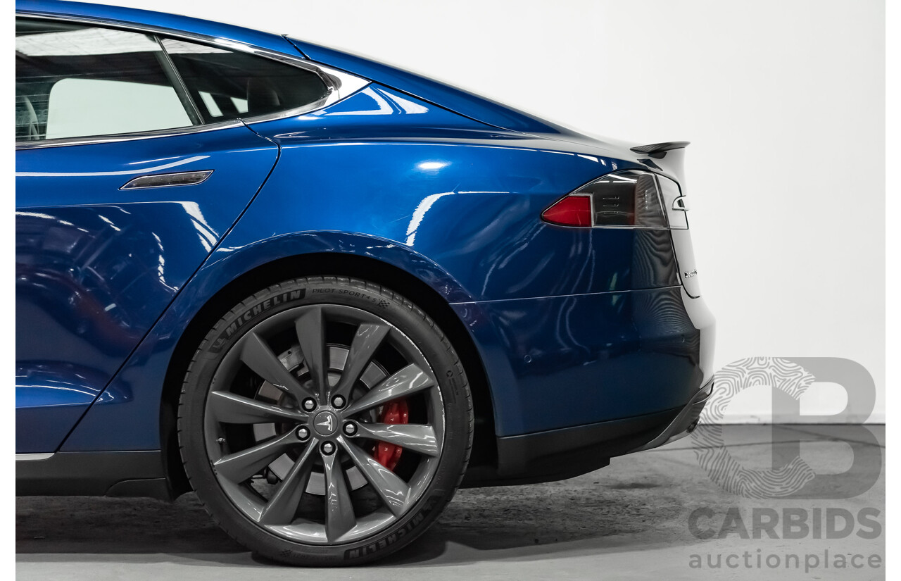 9/2015 Tesla Model S P85D (AWD) 4d Hatchback Deep Blue Metallic - Dedicated Electric with Insane Mode