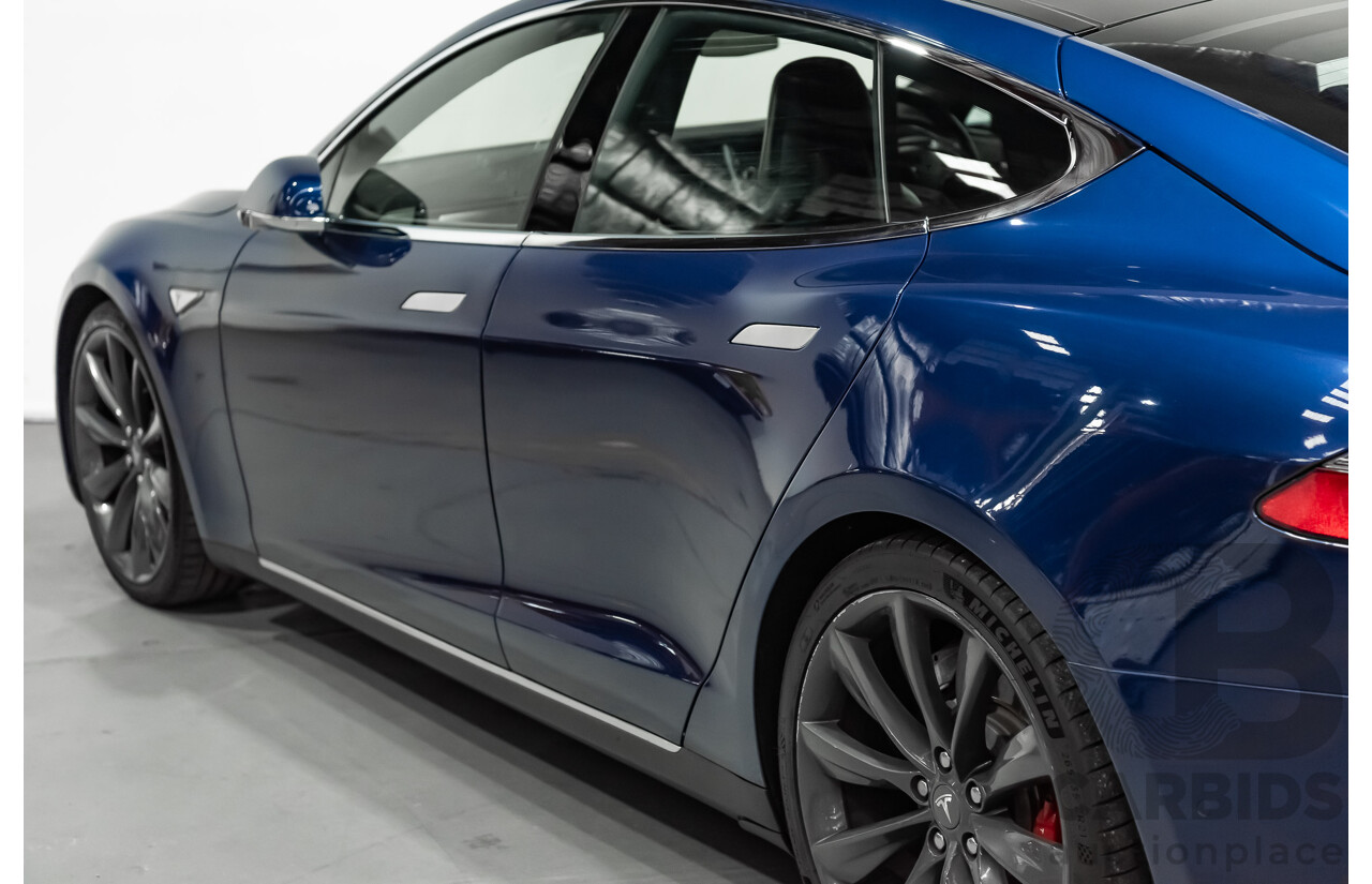 9/2015 Tesla Model S P85D (AWD) 4d Hatchback Deep Blue Metallic - Dedicated Electric with Insane Mode