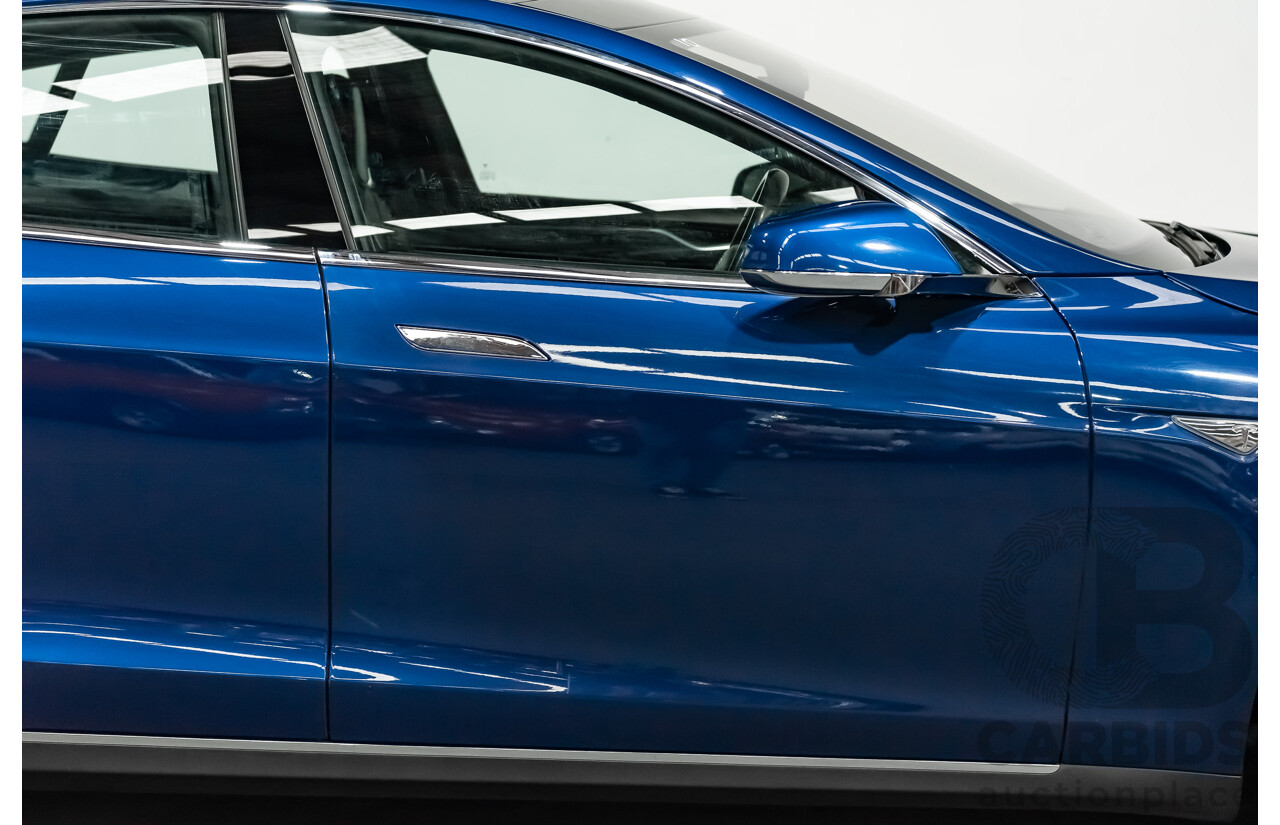 9/2015 Tesla Model S P85D (AWD) 4d Hatchback Deep Blue Metallic - Dedicated Electric with Insane Mode