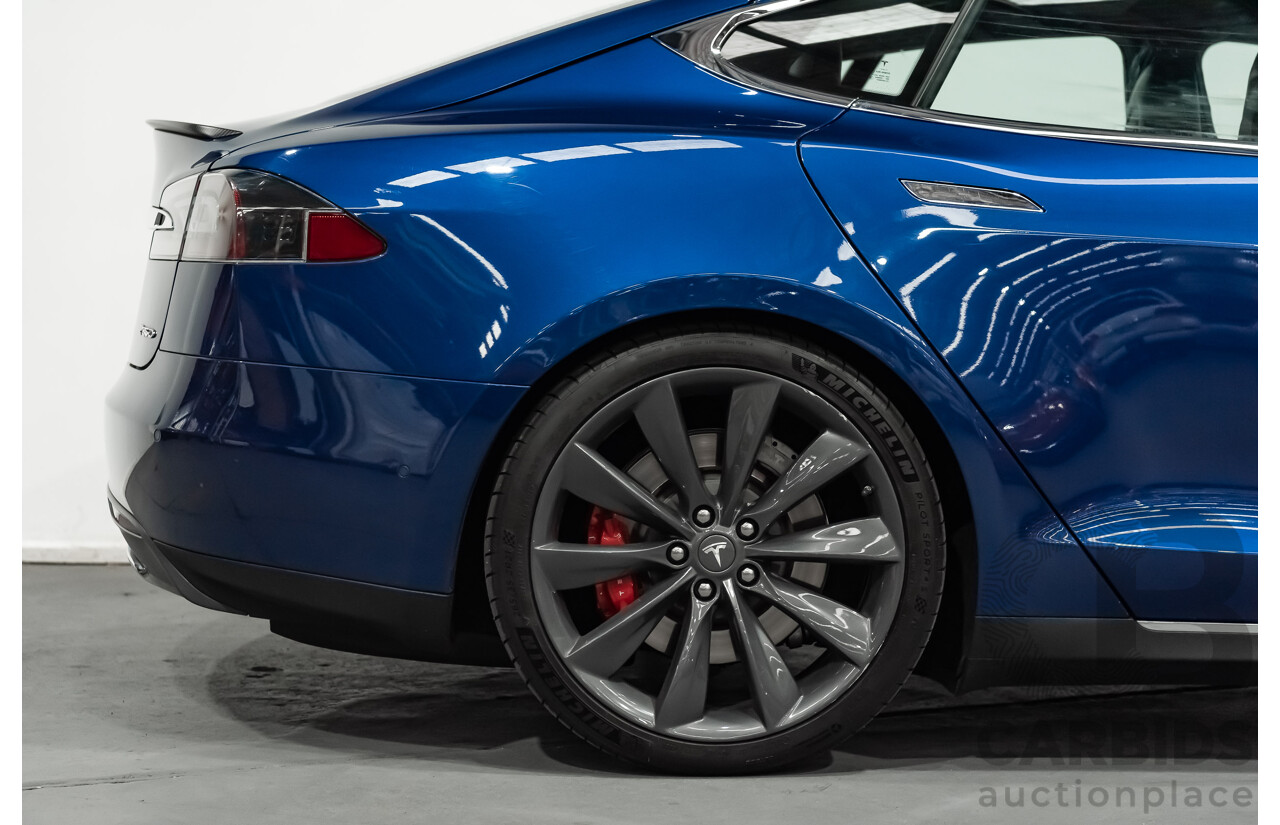 9/2015 Tesla Model S P85D (AWD) 4d Hatchback Deep Blue Metallic - Dedicated Electric with Insane Mode