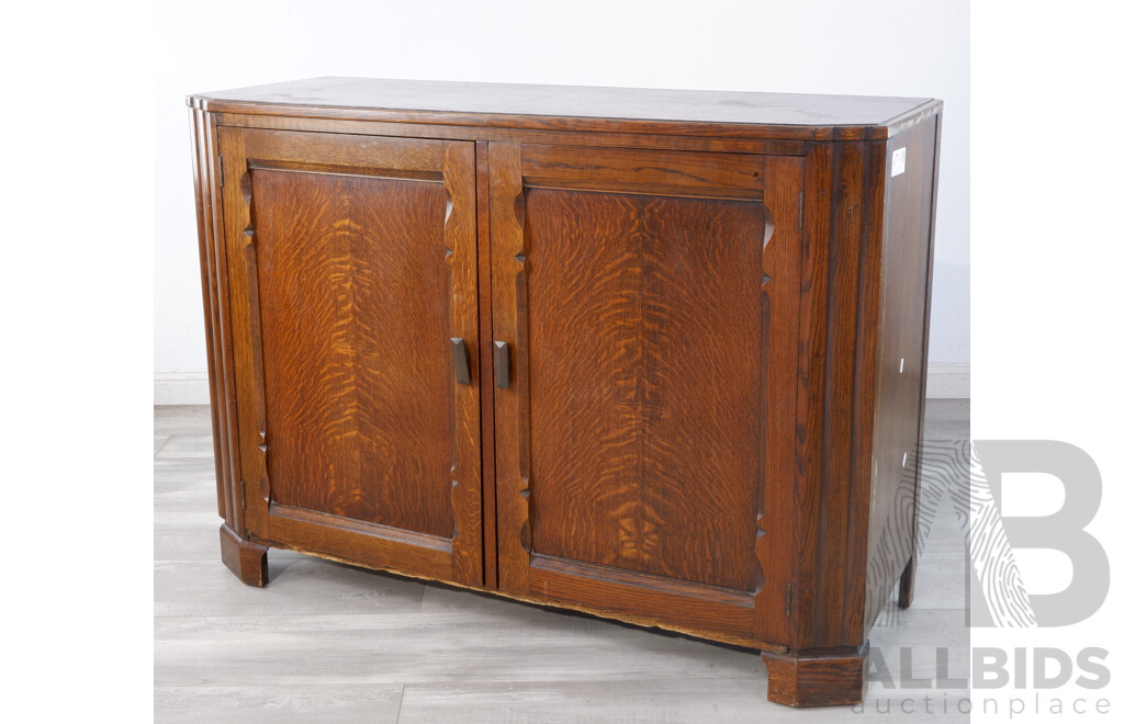 Oak Two Door Cabinet