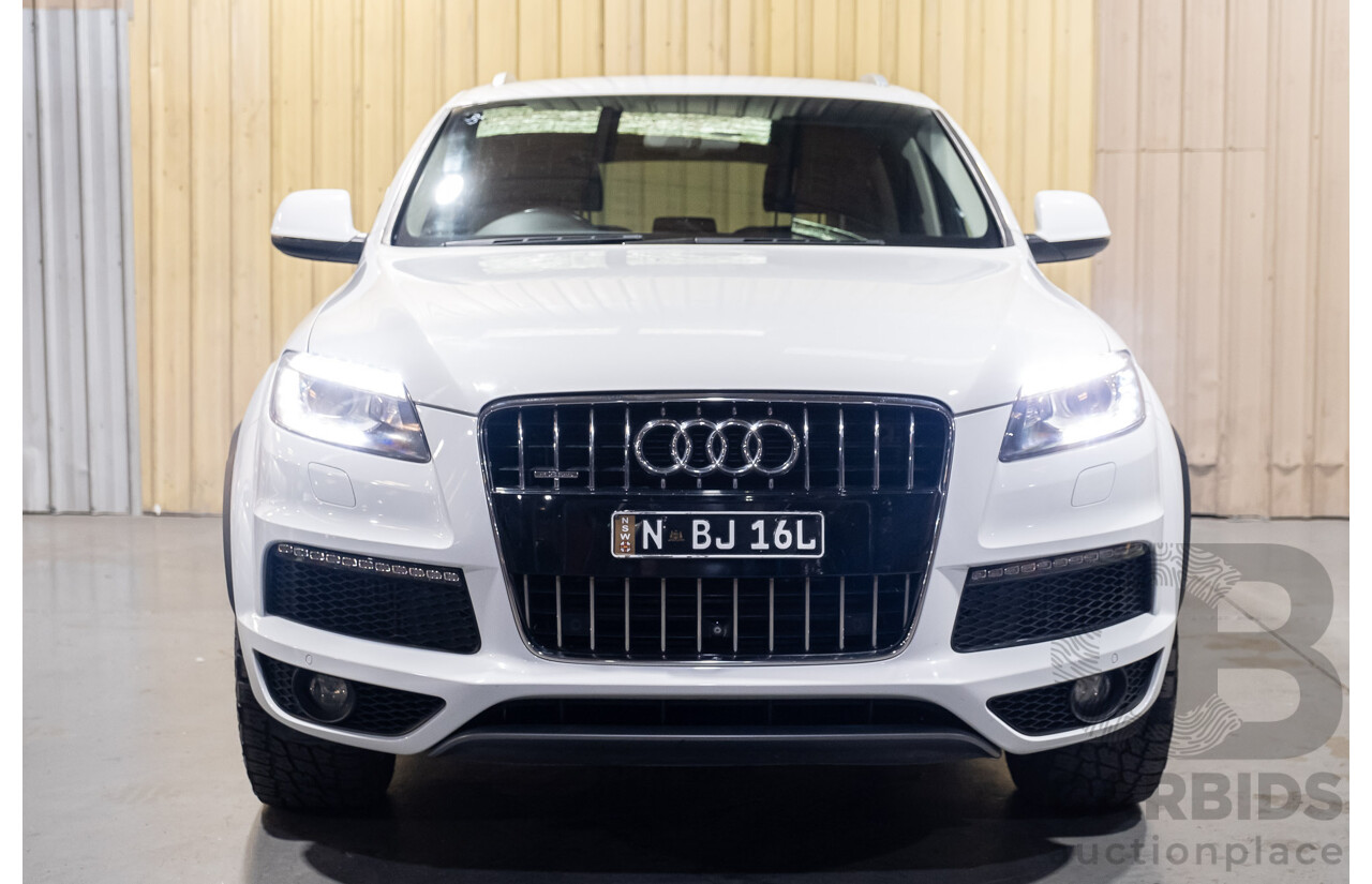 6/2014 Audi Q7 3.0 TDI S-Line Package Quattro (AWD) MY14 4d Wagon White Turbo Diesel 3.0L - 7 Seater