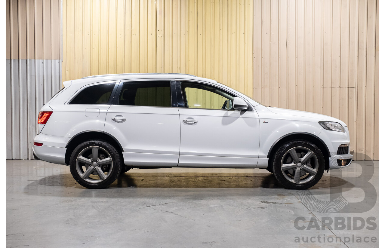 6/2014 Audi Q7 3.0 TDI S-Line Package Quattro (AWD) MY14 4d Wagon White Turbo Diesel 3.0L - 7 Seater