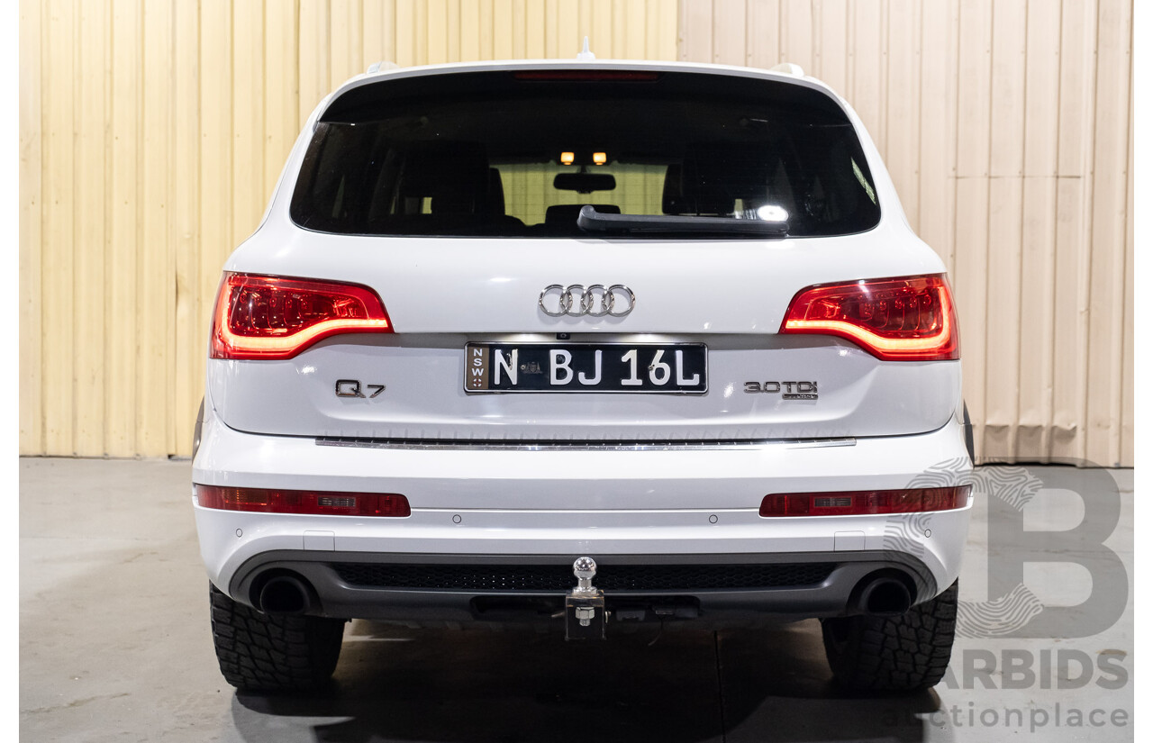 6/2014 Audi Q7 3.0 TDI S-Line Package Quattro (AWD) MY14 4d Wagon White Turbo Diesel 3.0L - 7 Seater