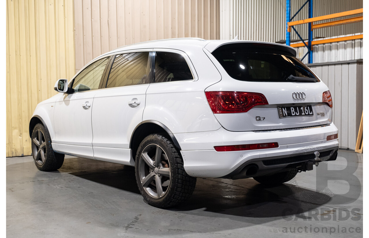 6/2014 Audi Q7 3.0 TDI S-Line Package Quattro (AWD) MY14 4d Wagon White Turbo Diesel 3.0L - 7 Seater