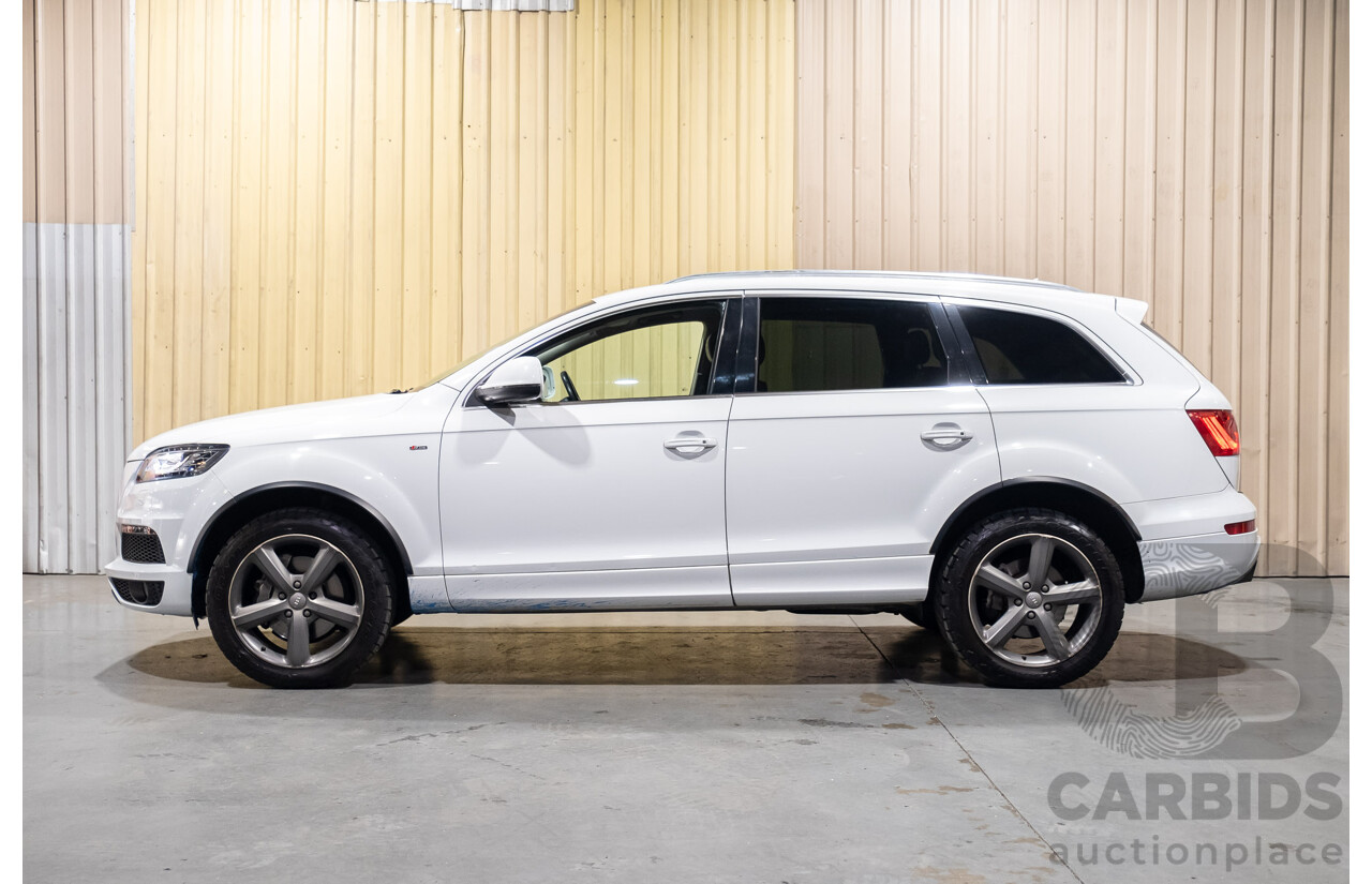 6/2014 Audi Q7 3.0 TDI S-Line Package Quattro (AWD) MY14 4d Wagon White Turbo Diesel 3.0L - 7 Seater