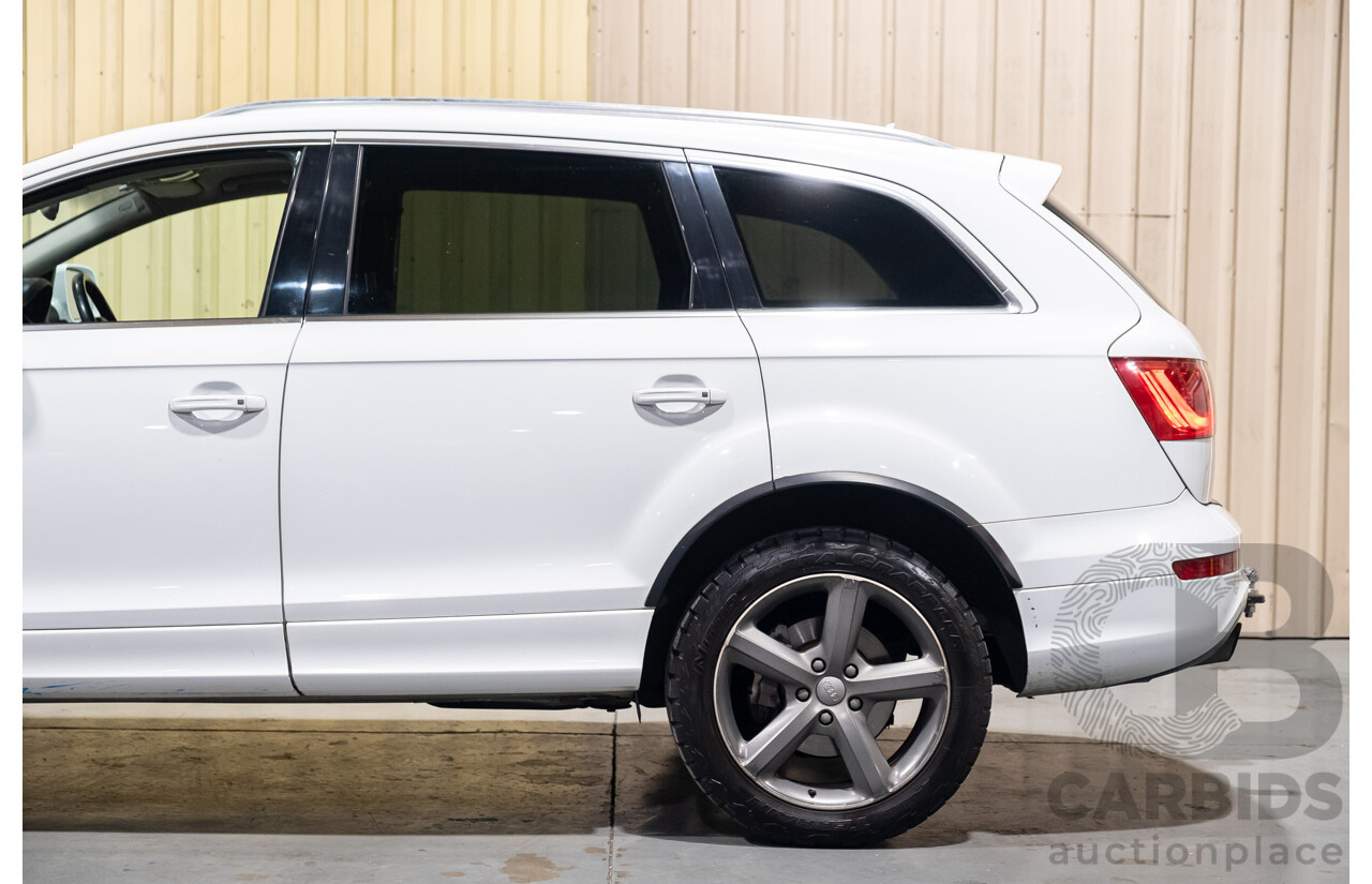 6/2014 Audi Q7 3.0 TDI S-Line Package Quattro (AWD) MY14 4d Wagon White Turbo Diesel 3.0L - 7 Seater