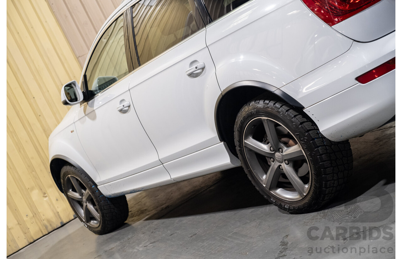 6/2014 Audi Q7 3.0 TDI S-Line Package Quattro (AWD) MY14 4d Wagon White Turbo Diesel 3.0L - 7 Seater