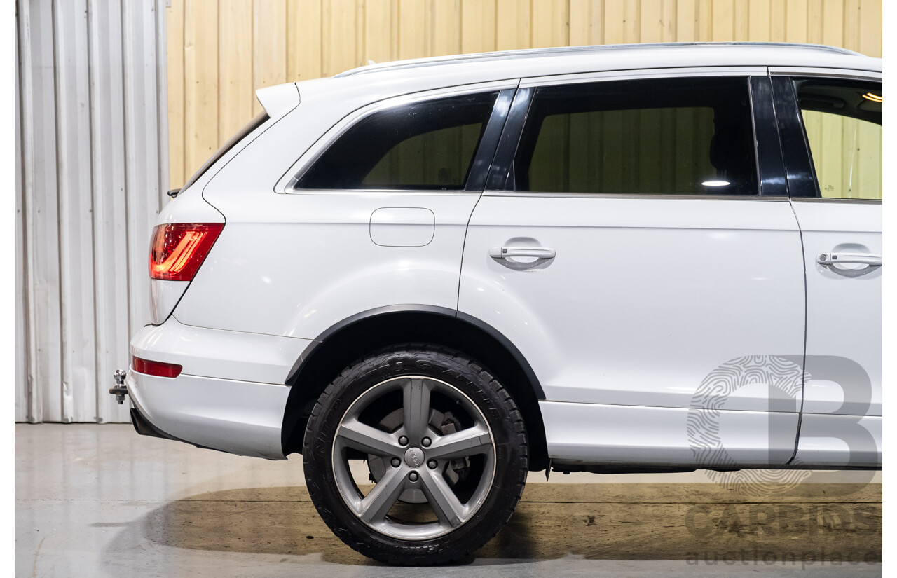 6/2014 Audi Q7 3.0 TDI S-Line Package Quattro (AWD) MY14 4d Wagon White Turbo Diesel 3.0L - 7 Seater