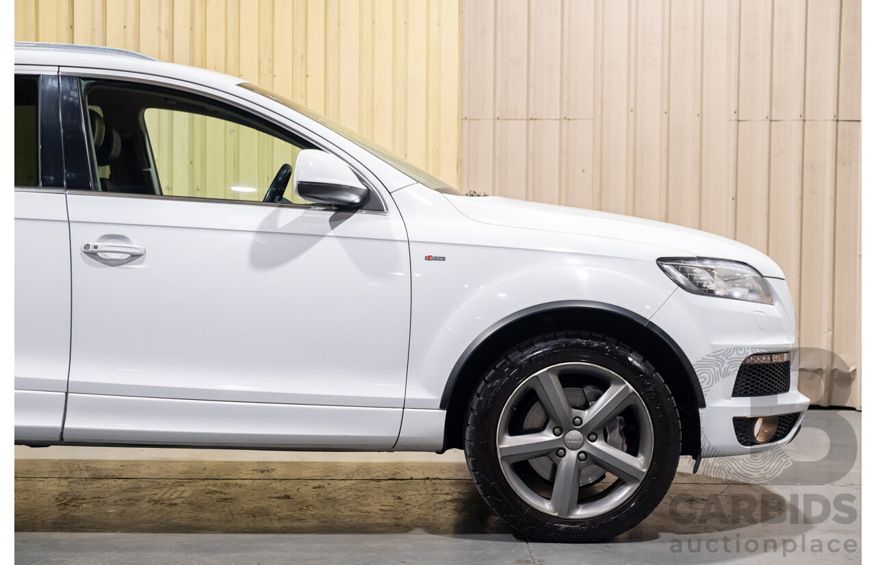 6/2014 Audi Q7 3.0 TDI S-Line Package Quattro (AWD) MY14 4d Wagon White Turbo Diesel 3.0L - 7 Seater