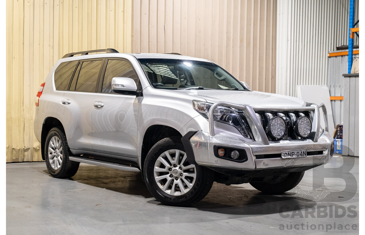 02/2017 Toyota Landcruiser Prado Kakadu (4x4) GDJ150R MY17 4d Wagon Premium Silver Turbo Diesel 2.8L - 7 Seater